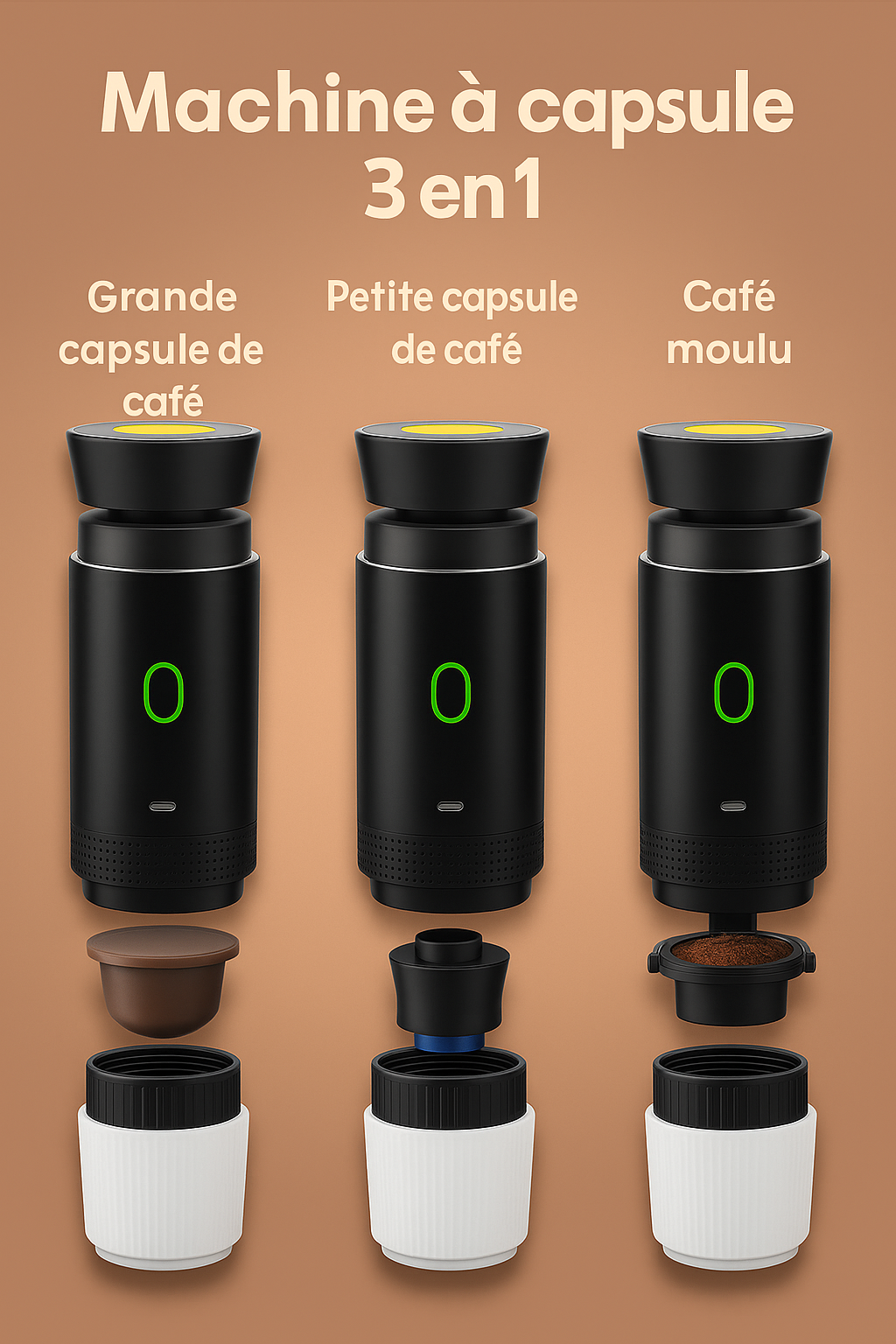 Machine à Café 3 en 1 Portable